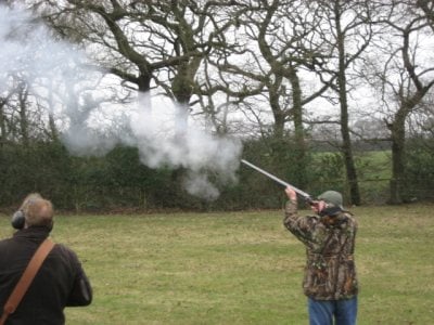 Barry shooting black powder cartridges